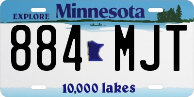 MN license plate 884MJT