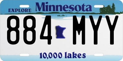 MN license plate 884MYY