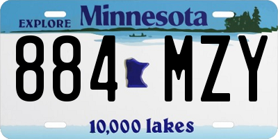 MN license plate 884MZY
