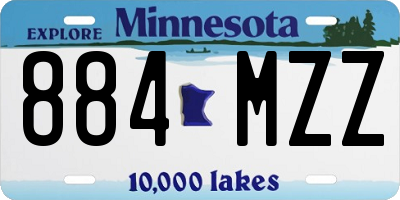 MN license plate 884MZZ