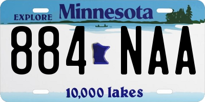MN license plate 884NAA