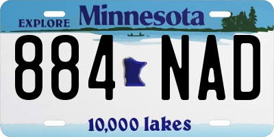 MN license plate 884NAD