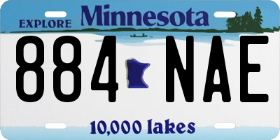 MN license plate 884NAE