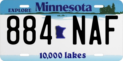 MN license plate 884NAF