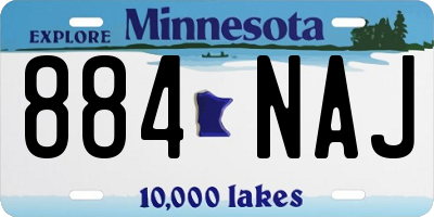 MN license plate 884NAJ