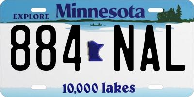 MN license plate 884NAL