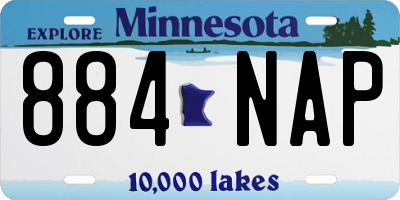 MN license plate 884NAP