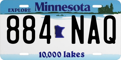MN license plate 884NAQ