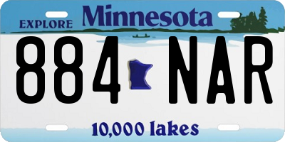 MN license plate 884NAR