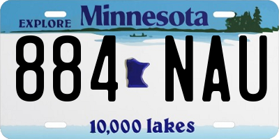 MN license plate 884NAU