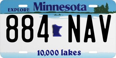 MN license plate 884NAV