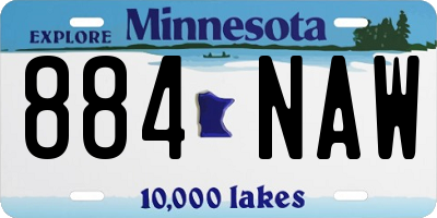 MN license plate 884NAW