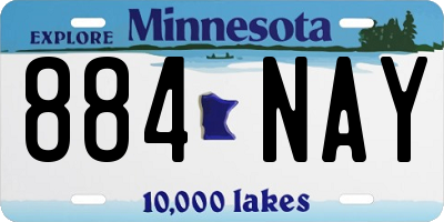 MN license plate 884NAY