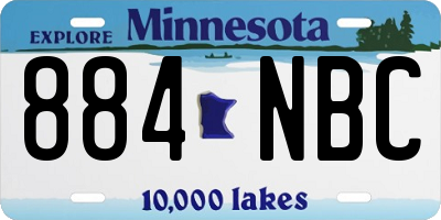 MN license plate 884NBC
