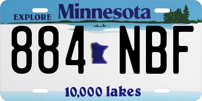 MN license plate 884NBF