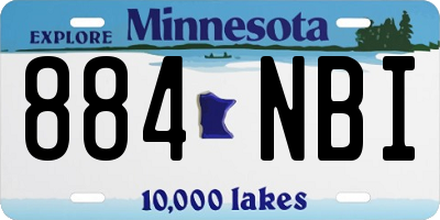 MN license plate 884NBI