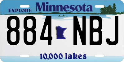 MN license plate 884NBJ