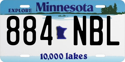 MN license plate 884NBL