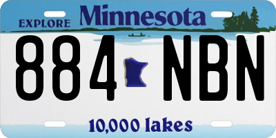 MN license plate 884NBN