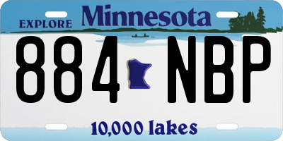 MN license plate 884NBP