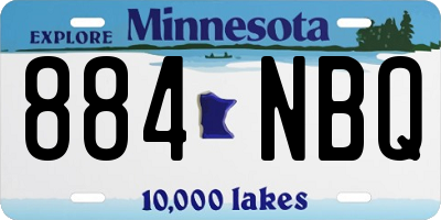MN license plate 884NBQ