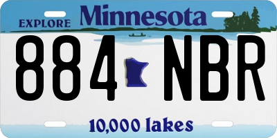 MN license plate 884NBR