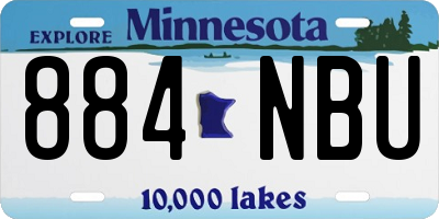 MN license plate 884NBU