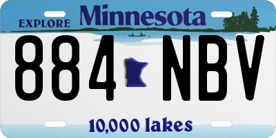 MN license plate 884NBV