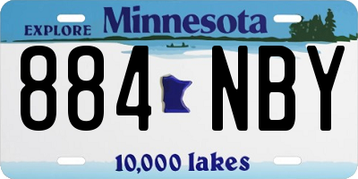 MN license plate 884NBY