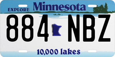 MN license plate 884NBZ