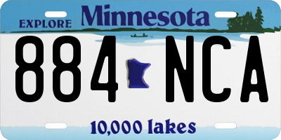 MN license plate 884NCA