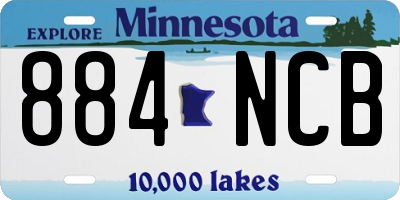MN license plate 884NCB
