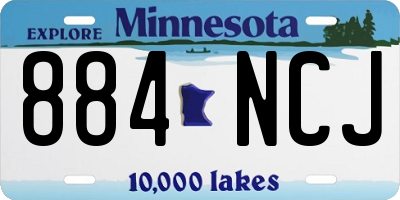 MN license plate 884NCJ