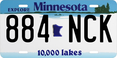 MN license plate 884NCK