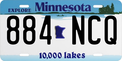 MN license plate 884NCQ
