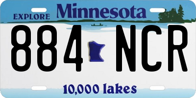 MN license plate 884NCR