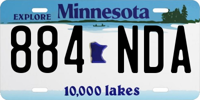 MN license plate 884NDA