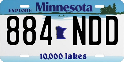 MN license plate 884NDD