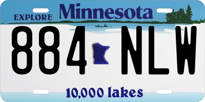 MN license plate 884NLW