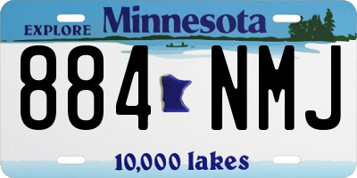 MN license plate 884NMJ