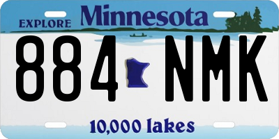 MN license plate 884NMK