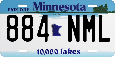 MN license plate 884NML