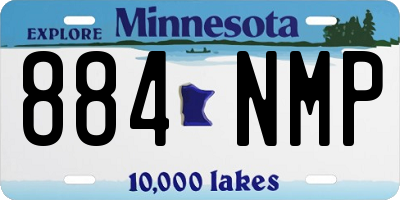 MN license plate 884NMP