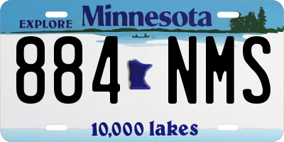 MN license plate 884NMS