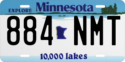 MN license plate 884NMT