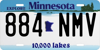 MN license plate 884NMV
