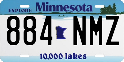 MN license plate 884NMZ