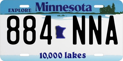 MN license plate 884NNA