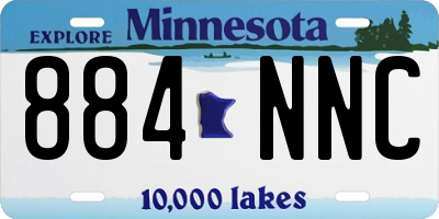 MN license plate 884NNC