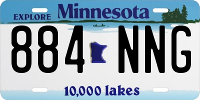 MN license plate 884NNG